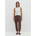- pantalone cargo in cotone satin donna marrone cioccolato taglia 38