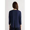 maglia scollo a v in fresh bamboo donna blu taglia l