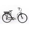 bicicletta da città. e-moving 28. bianca. alluminio. ammortizzata f. lli