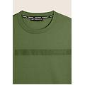 t-shirt in jersey con stampa logo tono su tono hedge green uomo small