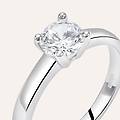 anello solitario silver elegance argento rodiato cubic zirconia collezione silver elegance misura 50