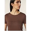 t-shirt donna in jersey viscosa scritta composta da borchie shopping bag donna extra large
