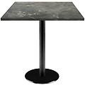tavolo rome 70x70x75 cm (lxlxh) piano tavolo grigio pietra struttura nero quadrata