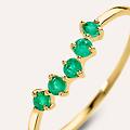 anello riviere charlotte oro giallo smeraldo collezione charlotte misura 58 oro giallo