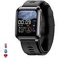 smartwatch p60 con pompa d'aria e pallone per test di pressione sanguigna reale. termometro