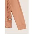 felpa donna con zip e cappuccio in modal con inserti tricot tawny birch donna small