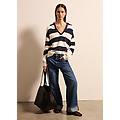 - jeans a gamba larga con risvolti donna lavaggio scuro taglia 38