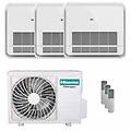 condizionatore console akt trial split 9000+9000+18000 btu inverter a++ unità esterna 7 kw