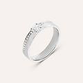 anello fascia silver elegance argento rodiato cubic zirconia collezione silver elegance misura 48
