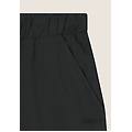 pantaloni wide leg in cotone navetta con ricami sangallo black direct dyed donna medium