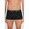 boxer in cotone stampato bordi a contrasto con logo uomo nero tama&ntilde;o xl
