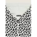 felpa donna leopardata con zip e cappuccio leopard ani black on gardenia donna small