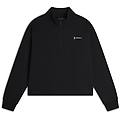felpa donna comfort fit chiusura mezza zip e collo alto