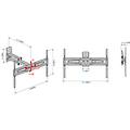 meliconi flatstyle fdrp600 staffa tv supporto pantografo 40/82" fino a 45 kg