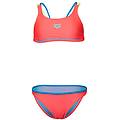 girl's two pieces swimsuit solid bikini bambini (16 rosso)