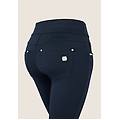pantaloni n. o. w. in tessuto traspirante vita risvoltabile dark sapphire donna medium