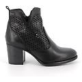 stivaletti con tacco da donna nero con zip taglia 35
