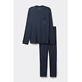pigiama lungo in micromodal uomo blu taglia xxl
