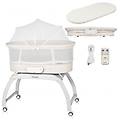 culla elettrica e bilancia sleep bassinet coral white