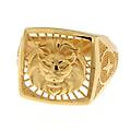 anello uomo oro giallo testa di leone gl101773