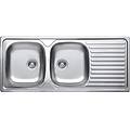 lavello da incasso 2 vasche sx 116 cm inox