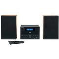 micro sound system bt radio fm cd mp3 usb black wood finish mic123bt