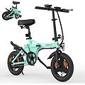 bicicletta elettrica f100 14 pollici 250 w batteria 36 v pieghevole blu