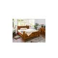 oxford #0132 letto matrimoniale in legno di acacia laccato / miele 180x200
