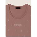 canotta decorata da strass in jersey modal light mahogany donna small