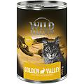 adult 6 x 400 g senza cereali umido per gatto golden valley coniglio & pollo