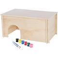 casa per roditori da dipingere l 50 x p 29 x a 24 cm compresi 6 colori e pennelli