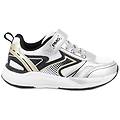 sneakers da bambina argento e nero con strap taglia 34