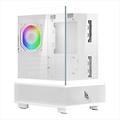 case pc micro-atx design mesh mini tower gaming doppia camera bianco