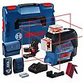 gll 3-80 c professional livella laser a linee a 360° 1 x 12v + valigetta + mirino + ricevitore