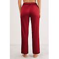 pantalone lungo in seta donna rosso taglia l
