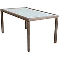 - axona tavolo intreccio in rattan sintetico e vetro 150 x 90
