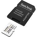 high endurance microsdhc 256 gb classe 10 u3 v30 uhs-i + adattatore sd