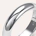 fede classica leggera 4. 5 mm oro bianco collezione fede leggera 750/1000 oro bianco
