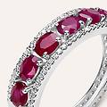anello fascia elizabeth crown oro bianco rubino diamante collezione elizabeth crown misura 58 oro