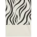 set canotta+t-shirt cropped da donna con stampa zebrata beige-zebra black on beige donna medium