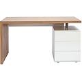 scrivania design in quercia chiara e bianco modello calix