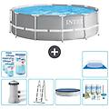 - piscina fuori terra in giro 366x366x99 cm grigio include accessori coordinati cb29