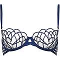 bluebella beatrix reggiseno blu scuro/trasparente taglia 0e