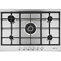 p272xgh estetica selezione piano cottura a gas 5 zone griglie in ghisa 75 cm acciaio inox
