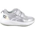sneakers da bambina argento e grigio con strap taglia 24