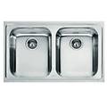 lavello 2 vasche (79x50cm) lll 620 logica line inox dekor 101 0153 295
