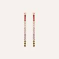 orecchini pendenti tennis silver rainbow argento rosa cubic zirconia collezione silver rainbow rosa