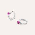 orecchini a cerchio silver elegance argento rodiato cubic zirconia collezione silver elegance