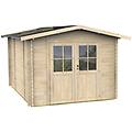 opera 254x276 casetta da giardino in legno con finestre e porta a doppia anta 254x276x218 cm