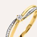 anello solitario sophia oro bicolore diamante collezione sophia misura 52 bicolore